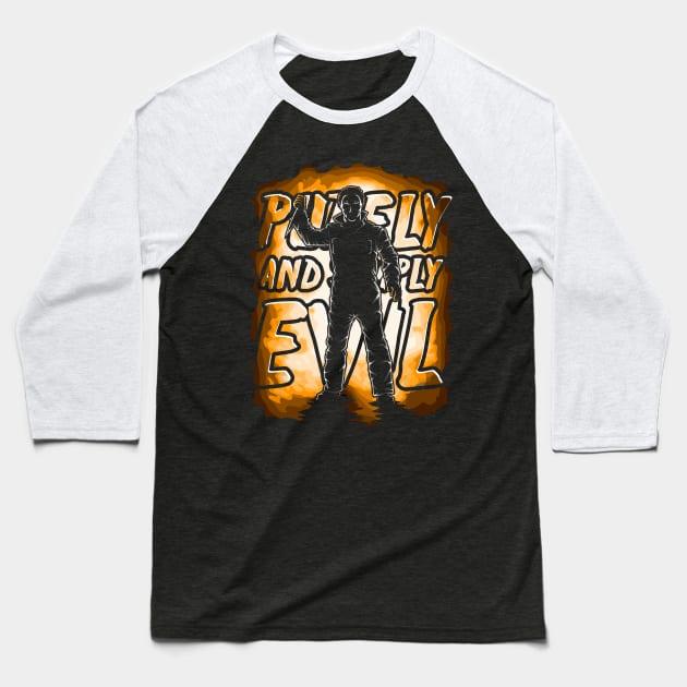 Purely and Simply Evil Baseball T-Shirt by Punksthetic